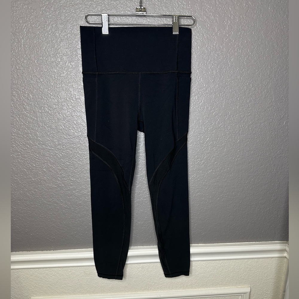 Athleta Salutation 7/8 Tight mesh black‎ size XS